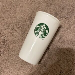 Starbucks | Classic Logo White Ceramic Travel Mug